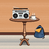 marwanpixels pixelart illustration school radio GIF