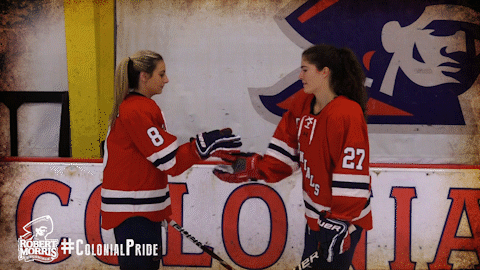 ice hockey fun GIF by Robert Morris University Athletics