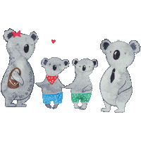 Koala Zusammen Sticker by Mr. & Mrs. Panda