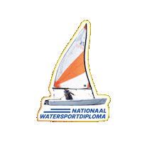 nationaalwatersportdiploma boot zeilen nwd cwo Sticker