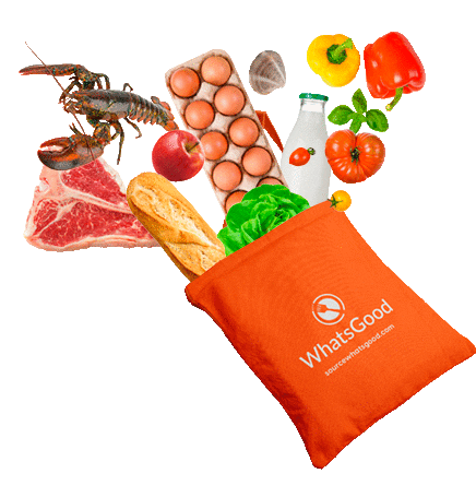 sourcewhatsgood delivery natural bag organic Sticker
