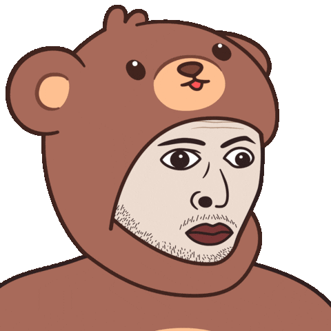 Shocked Sticker by BEARISH