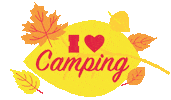 Fall Camping Sticker by KampgroundsofAmerica