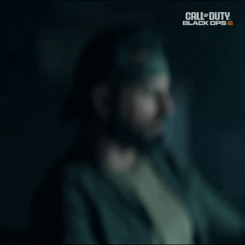 Sponsored gif. Man turns and stares menacingly at us.