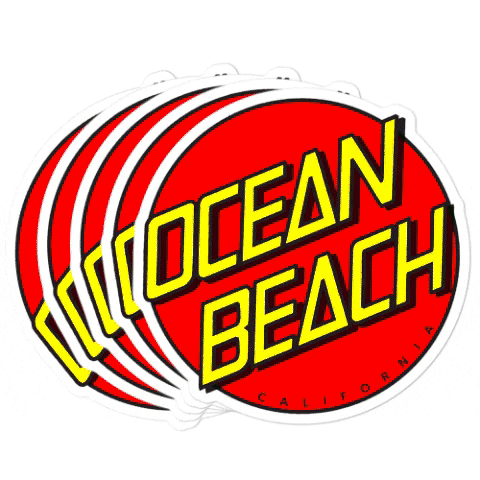 officialoceanbeach giphygifmaker stickers california oceanbeach GIF