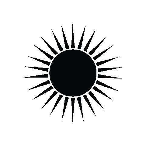 Black Sun Summer Sticker