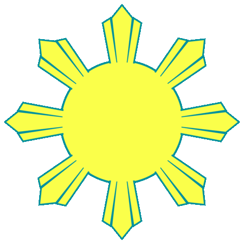 Philippine Flag Sun Sticker by Kapareha