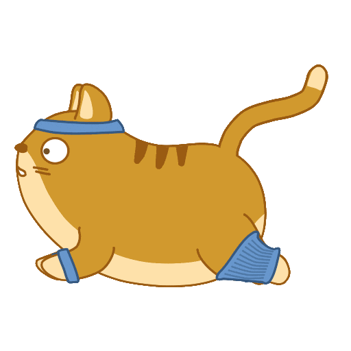 Cat Fitness Sticker by Share It Again