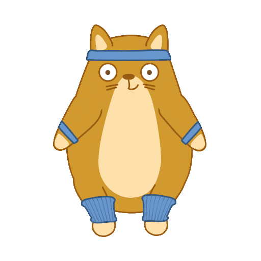 Cat Fitness Sticker by Share It Again