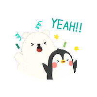 Happy Polar Bear Sticker by Carbon Wallet