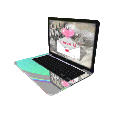 I Love U 3D Sticker