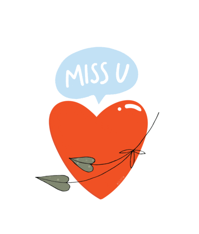 Miss U Sticker by veloutesleepwear