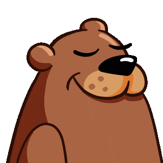 DoomDesign giphyupload bear chill relax Sticker