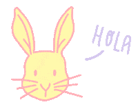 Rabbit Hello Sticker by Talleres a Color