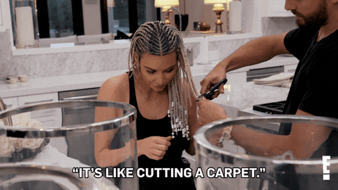 keeping up with the kardashians haircut GIF by E!