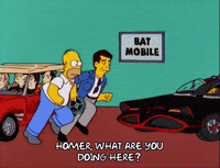 homer simpson running GIF