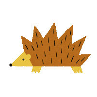 Walking Hedgehog Sticker by Martinut