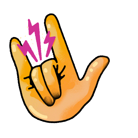 BanfieldAgency fun rock hand metal Sticker