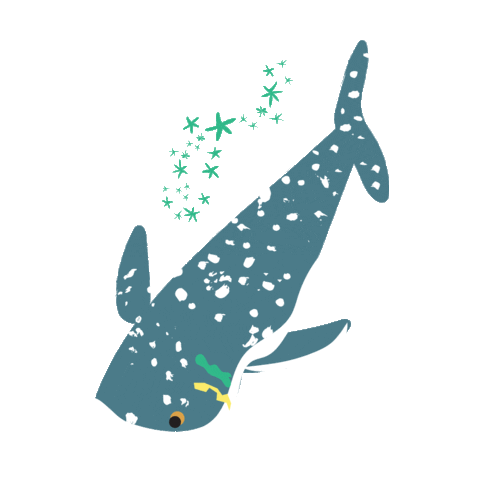 Sea Whale Sticker by Teaspoon studio