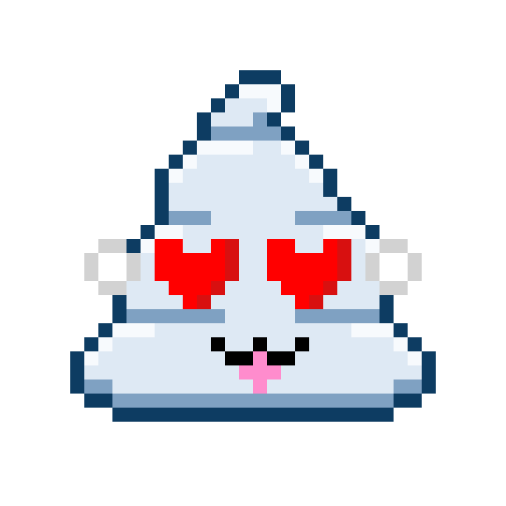 Pixel Shitting Sticker by Poopies.io