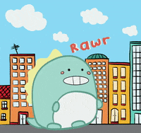 City Dinosaur GIF