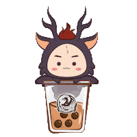 Boba Sticker by Black Dragon