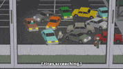 car accident running GIF by South Park 