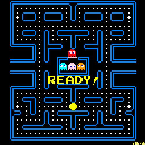PacMan Web Art  Arcade Game Animated Gifs Lores Images Seamless Tiles