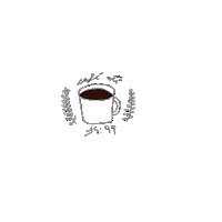 rafaelaon coffee cafe rd cup of coffee Sticker