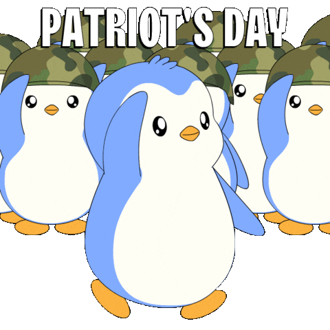 Saluting War Sticker by Pudgy Penguins