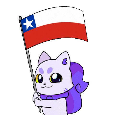 Flag Chile Sticker by Lucky Kat Studios