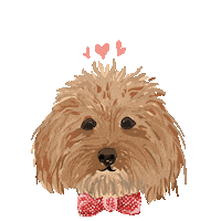 TheArtsyBlonde love dog red like Sticker