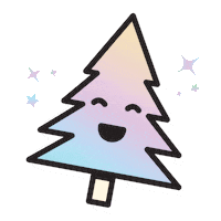 Christmas Tree Stars Sticker by Jackie Smith BA
