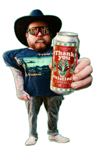 Cowboy Thank You Sticker by DSSOLVR