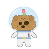 leechanyang dog jump 강아지 tulip Sticker