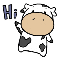 wave hello Sticker by Aminal Stickers