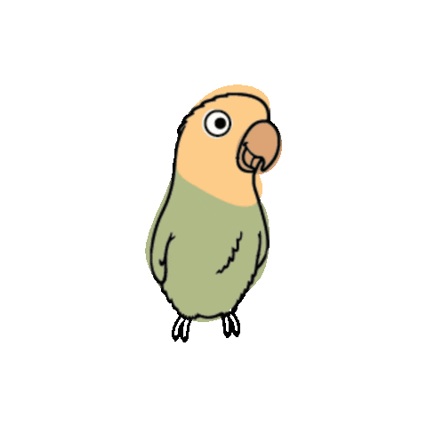 Love Bird Illustration Sticker by MPVormgever