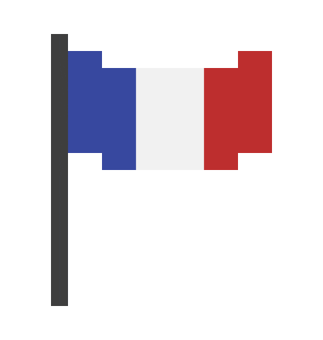 Waving France Sticker