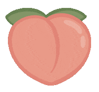Wiggle Peach Sticker