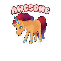 Awesome Sticker by Afro Unicorn