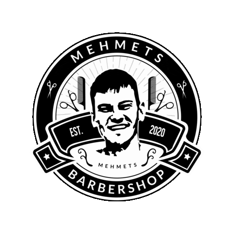 mehmetsbarbershop giphyupload logo barber barbershop Sticker
