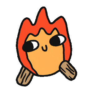 makeship hot fire burn campfire Sticker