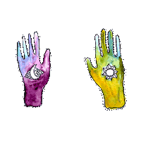 elarandano hola hands manos saludar Sticker