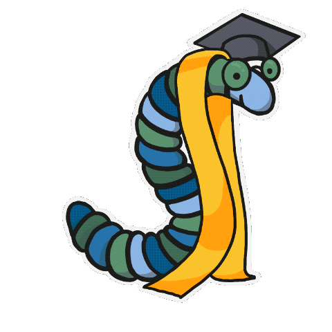 Worm Graduation Sticker by UCLA