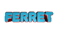 text animal wordart ferret Sticker