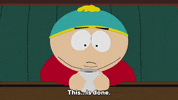 eric cartman table GIF by South Park 