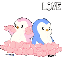I Love You Hearts Sticker by Pudgy Penguins