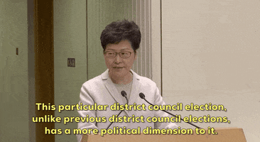 hong kong elections carrie lam GIF