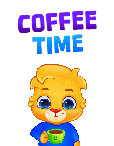 Tired Coffee Time Sticker by Lucas and Friends by RV AppStudios