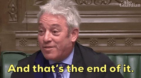 news giphyupload giphynewsinternational john bercow and thats the end of it GIF